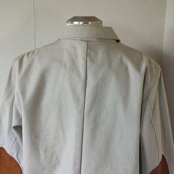 Orvis Zambezi Field Jacket Vintage Leather Trim Elbow Patches Size 42TALL - Picture 8 of 12